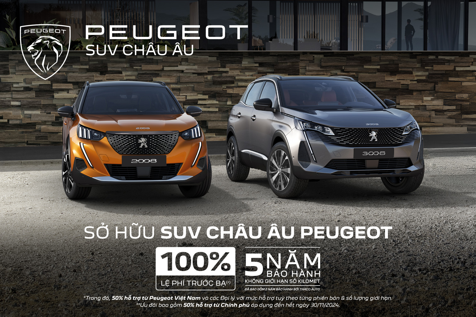 Sở hữu xe Peugeot với ưu đãi tương đương 100% lệ phí trước bạ trong tháng 10/2024
